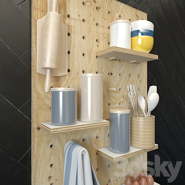 Wall-mounted Storage Panel 3DSMax File - thumbnail 2