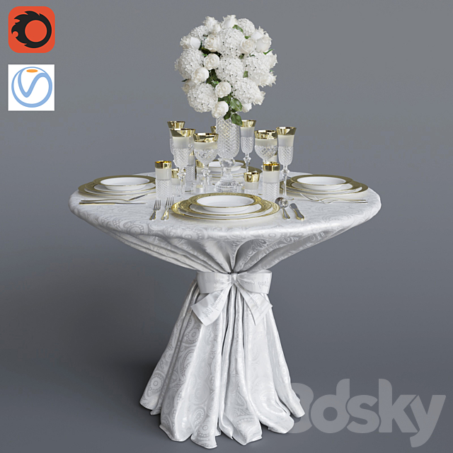 Wedding table 3DSMax File - thumbnail 1