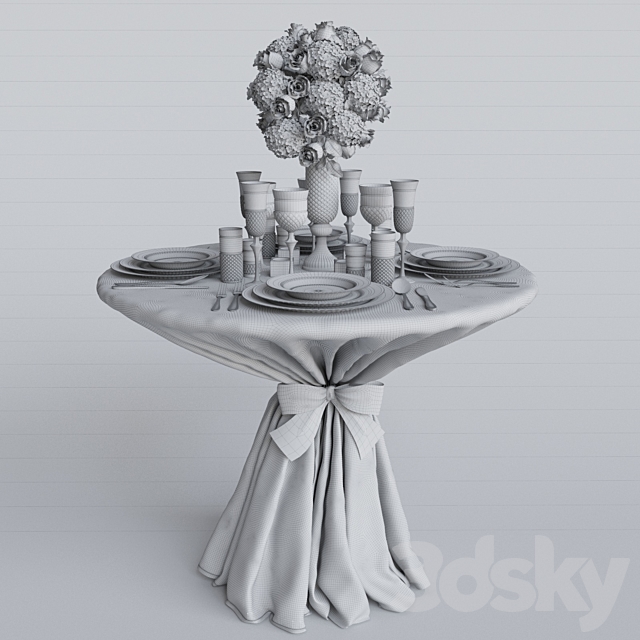 Wedding table 3DSMax File - thumbnail 3