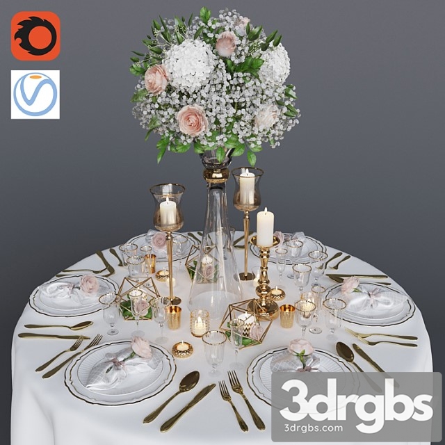 Wedding table setting 1 - thumbnail 1