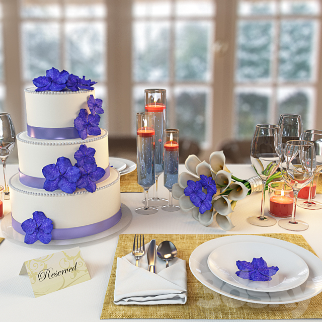 Wedding table setting 3DSMax File - thumbnail 1