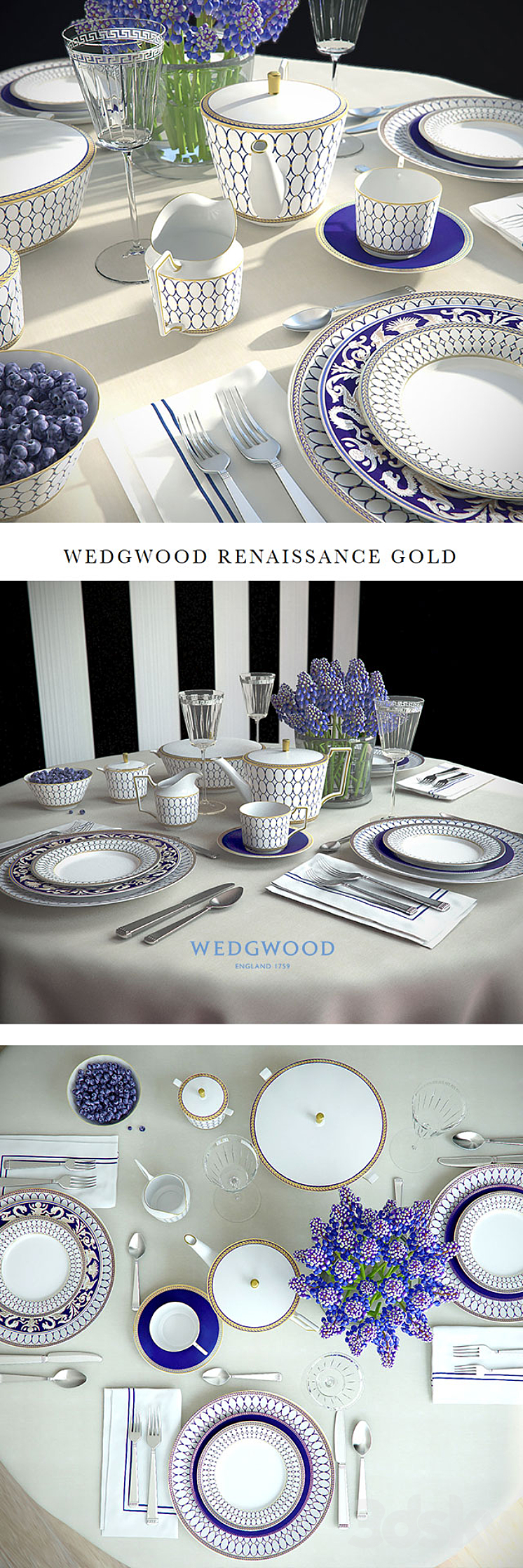 Wedgwood Renaissance Gold – Serving 3DS Max - thumbnail 1