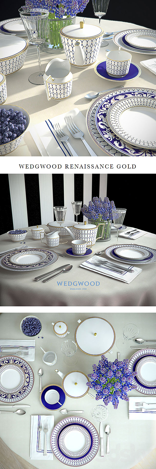 Wedgwood Renaissance Gold – Serving 3DS Max Model - thumbnail 1