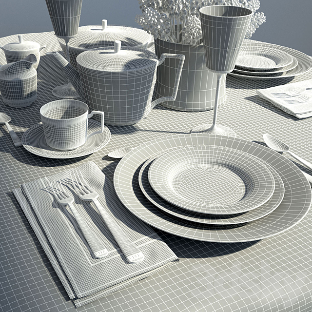 Wedgwood Renaissance Gold – Serving 3DS Max Model - thumbnail 3