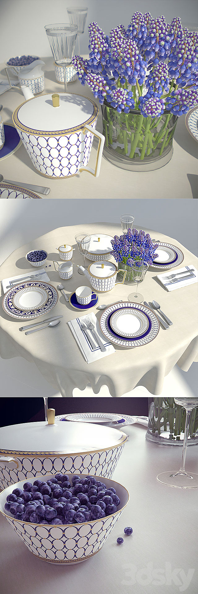 Wedgwood Renaissance Gold – Serving 3DSMax File - thumbnail 2