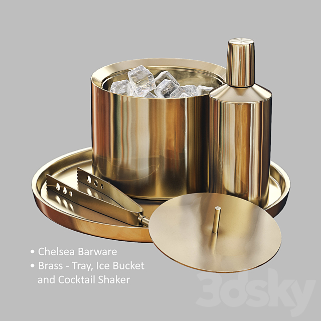 WEST ELM Bar Whiskey Set V2 3DSMax File - thumbnail 2