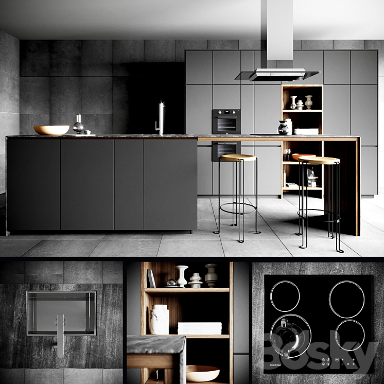 Valcucine Forma Mentis Dark 3DS Max - thumbnail 1