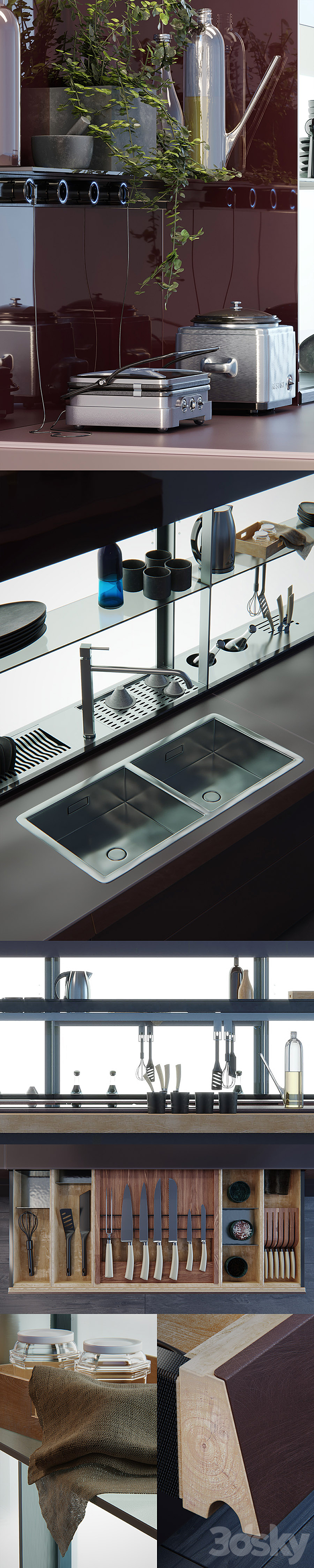 VALCUCINE Genius Loci Kitchen 2 3DS Max Model - thumbnail 2