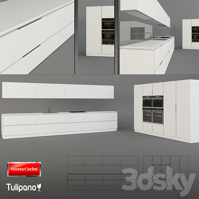 Veneta Cucine Tulipano 3DSMax File - thumbnail 1