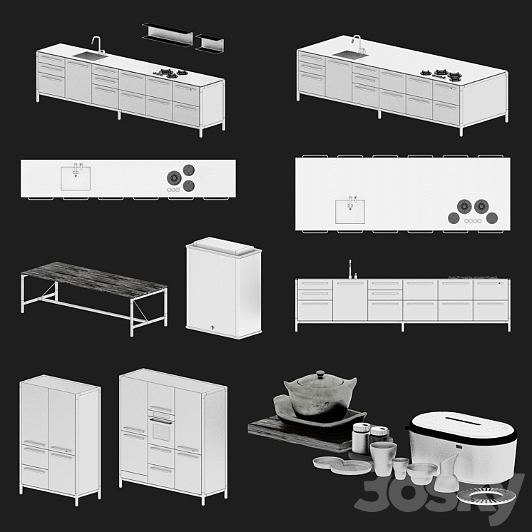 Vipp kitchen & accessories 3DS Max - thumbnail 2