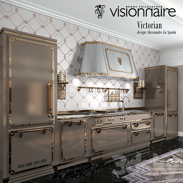 Visionnaire Victorian Working Area Composition 3DSMax File - thumbnail 1