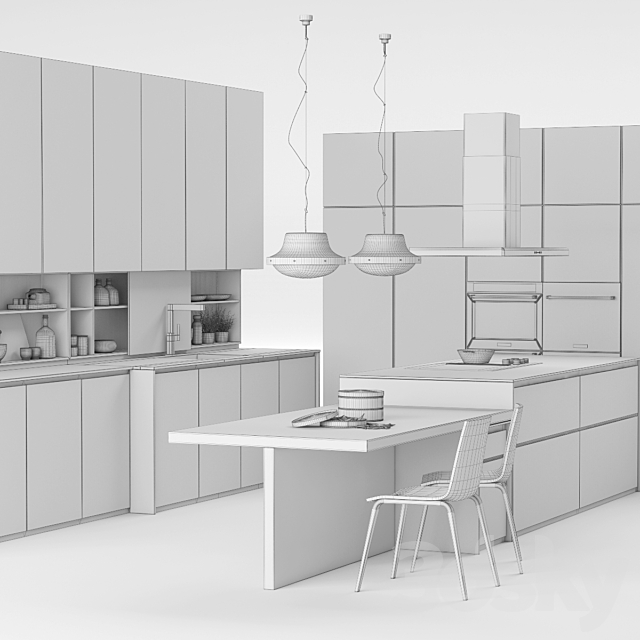 Zamprieri Kitchen 3DSMax File - thumbnail 3