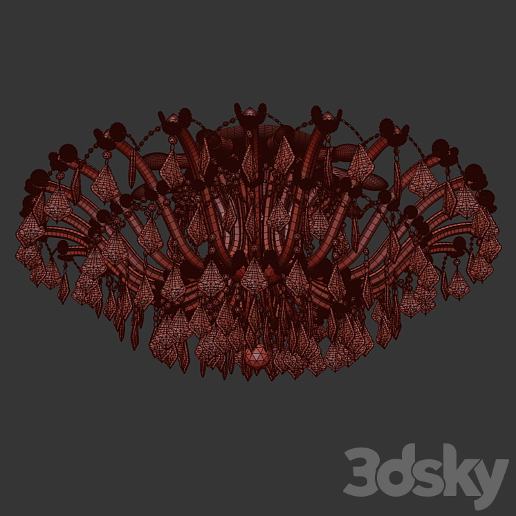 383010210 Chandelier CHIARO Louise 3DS Max - thumbnail 2