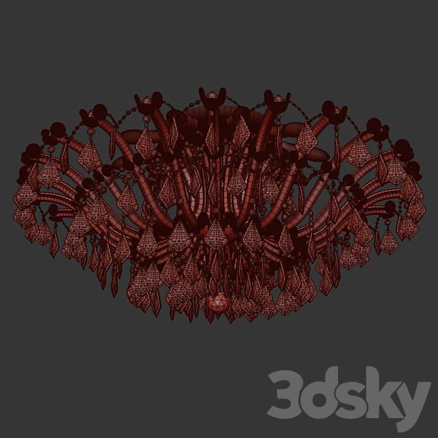 383010210 Chandelier CHIARO Louise 3DSMax File - thumbnail 2