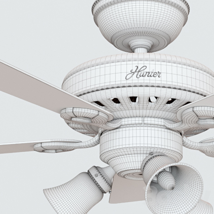 44 "Hunter Ceiling Fan 3DS Max - thumbnail 2