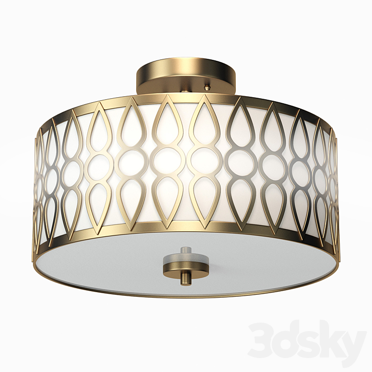 Aaru Fabric Semi Flush Mount MK3 3DS Max Model - thumbnail 1