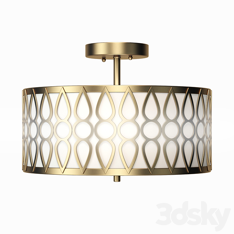 Aaru Fabric Semi Flush Mount MK3 3DS Max Model - thumbnail 2