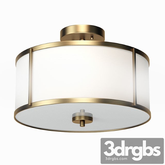 Aaru Fabric Semi Flush Mount Mk5 3dsmax Download - thumbnail 1