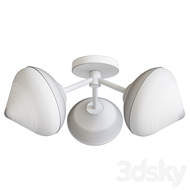 Adelina Diamond Flush Mount Ceiling Light 3DS Max Model - thumbnail 2