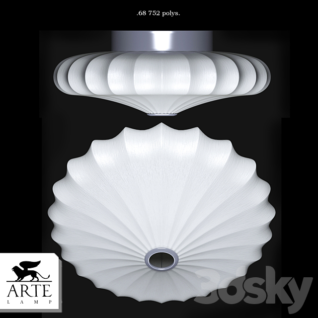 Arte Lamp A6090PL-2WH Cocoon 3DS Max Model - thumbnail 2