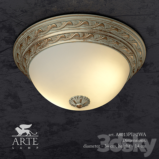 Arte Lamp Art. A8013PL-2WA 3DS Max Model - thumbnail 1