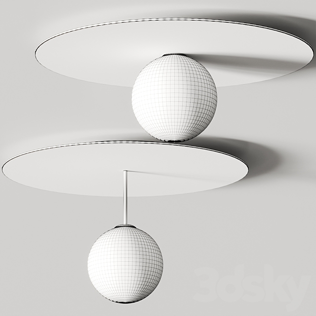 Atelier Areti Plate And Sphere Ceiling Lamps 3DS Max Model - thumbnail 2