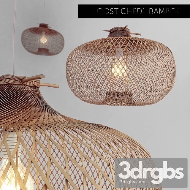 Bamboo Ceiling Lamp 3dsmax Download - thumbnail 1