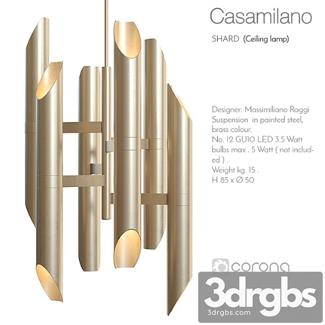 Casamilano Shard Ceiling Lamp 3dsmax Download - thumbnail 1