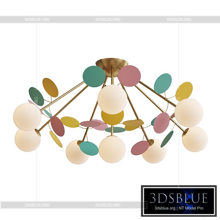 Ceiling chandelier for nursery Multy Bliss 2772-8P-53455 3DS Max - thumbnail 3