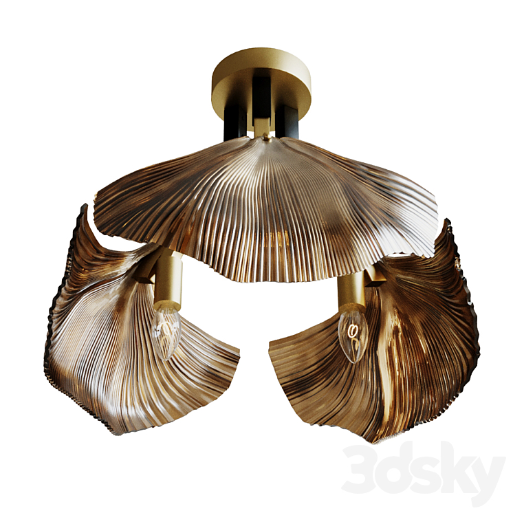 Ceiling chandelier Ginkgo 3DS Max Model - thumbnail 3