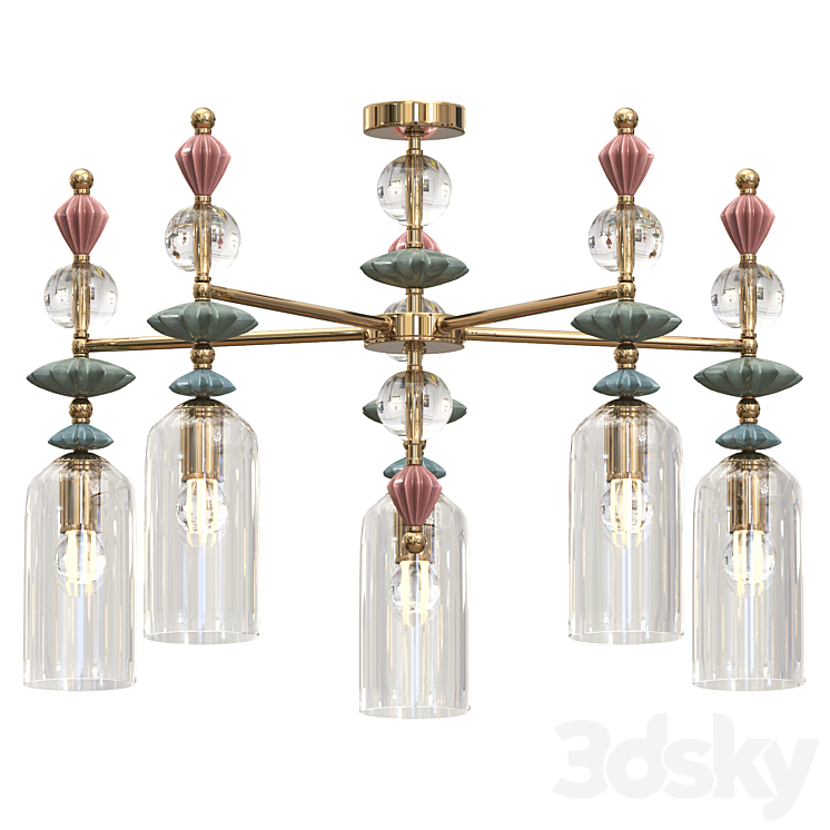 Ceiling chandelier Odeon Light Bizet 3DS Max Model - thumbnail 1