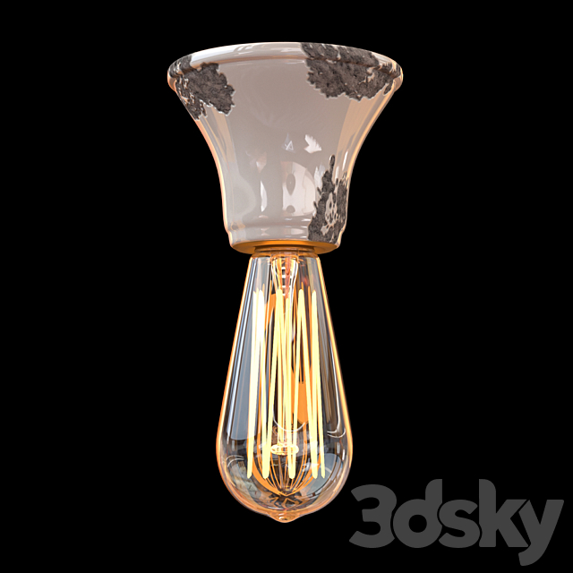 Ceiling lamp D 100 Ferroluce RETRO collection VINTAGE 3ds Max - thumbnail 2