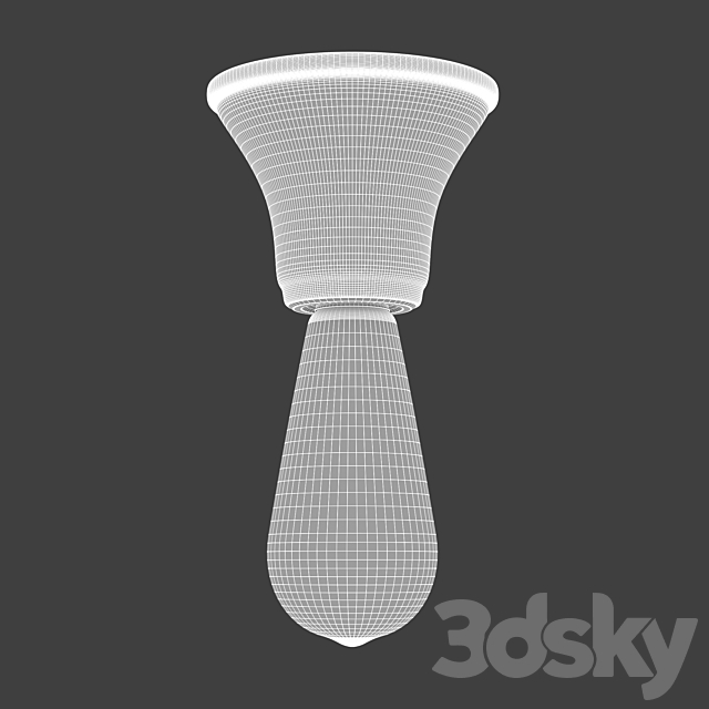 Ceiling lamp D 100 Ferroluce RETRO collection VINTAGE 3ds Max - thumbnail 3