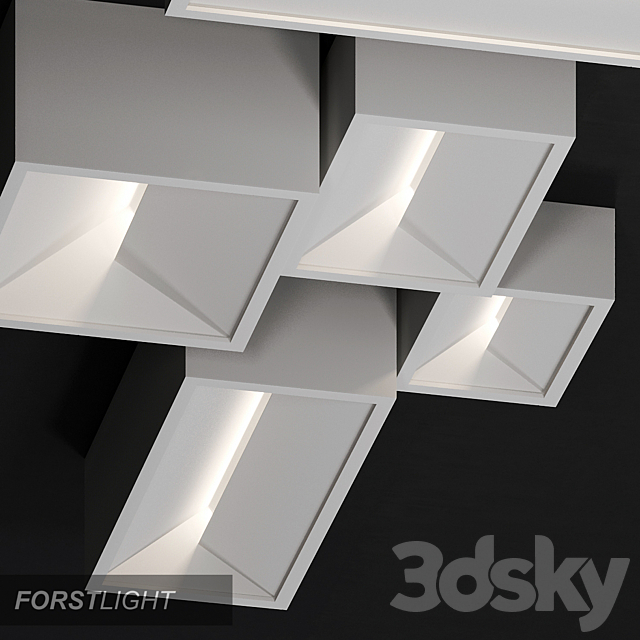 Ceiling lamp Forstlight Chess 6 3DS Max Model - thumbnail 2