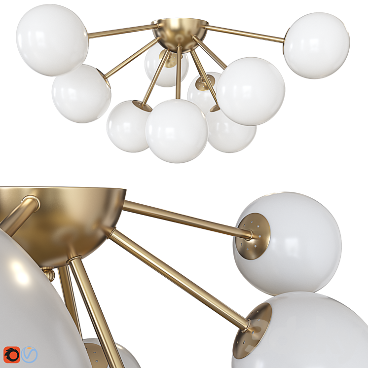 Ceiling lamp Freya Alexis 3DS Max Model - thumbnail 1