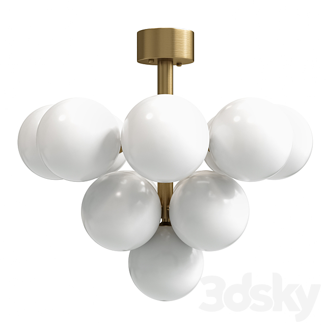 Ceiling lamp Markslojd Merlot Brass_Black 3ds Max - thumbnail 1