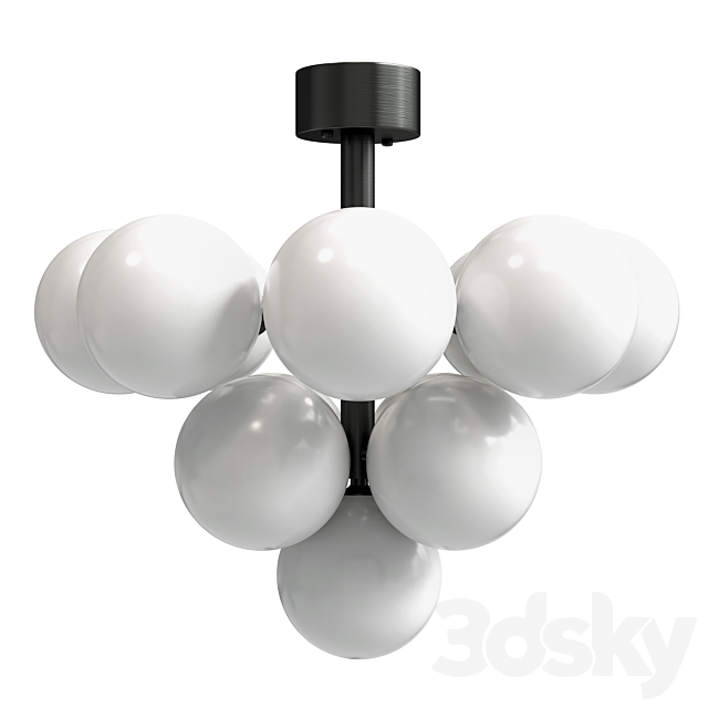 Ceiling lamp Markslojd Merlot Brass_Black 3ds Max - thumbnail 2