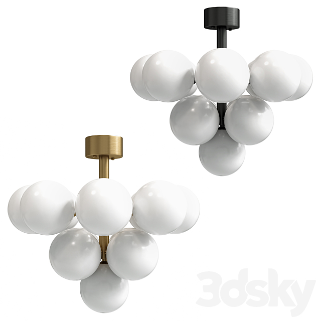 Ceiling lamp Markslojd Merlot Brass_Black 3ds Max - thumbnail 3