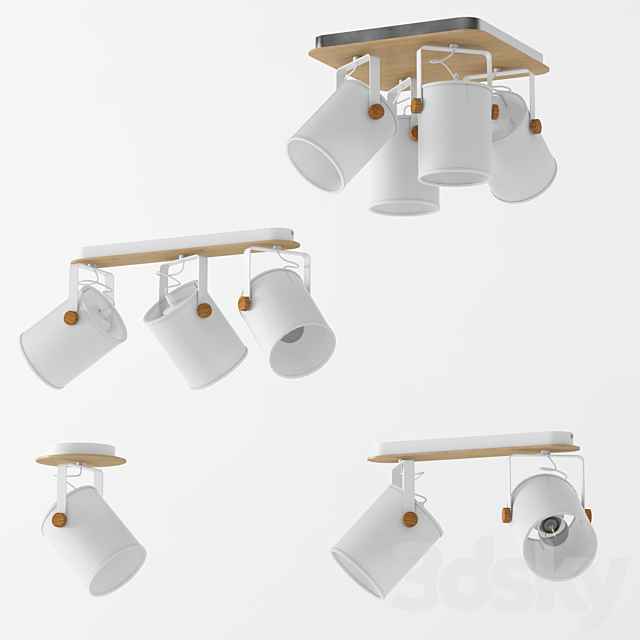 Ceiling lamps and sconces TK Lighting Series Relax White 3DSMax File - thumbnail 1