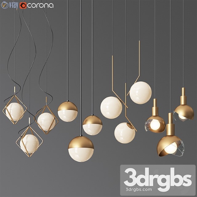 Ceiling Light Collection 5 4 Type 3dsmax Download - thumbnail 1