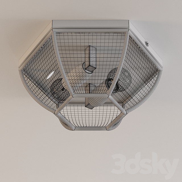 Ceiling light Cremasco 981 _ 2PL-PC-BR.c 3ds Max - thumbnail 2