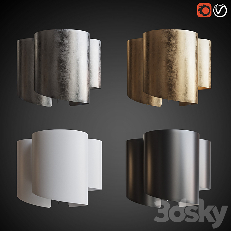 Ceiling light PITTORE_3 plafond 3DS Max - thumbnail 1