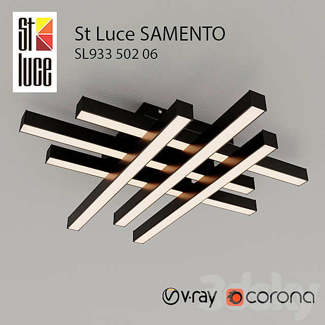 Ceiling lighting ST-Luce Samento SL933.502.06 3DSMax File - thumbnail 1