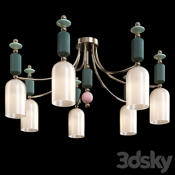 Chandelier ceiling Odeon Light 4861 \/ 7C CANDY 3DS Max - thumbnail 1