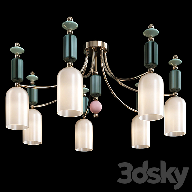 Chandelier ceiling Odeon Light 4861 _ 7C CANDY 3DS Max Model - thumbnail 1