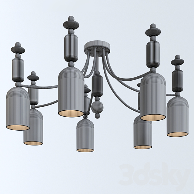 Chandelier ceiling Odeon Light 4861 _ 7C CANDY 3DS Max Model - thumbnail 3