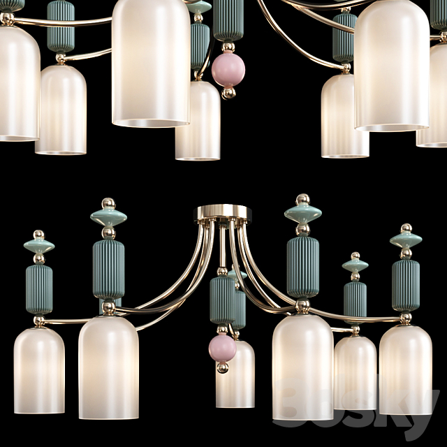 Chandelier ceiling Odeon Light 4861 _ 7C CANDY 3DS Max Model - thumbnail 4