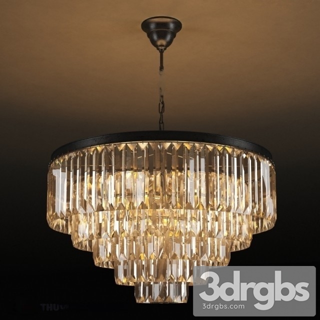 Chandelier CH015 19 ABG 3dsmax Download - thumbnail 1