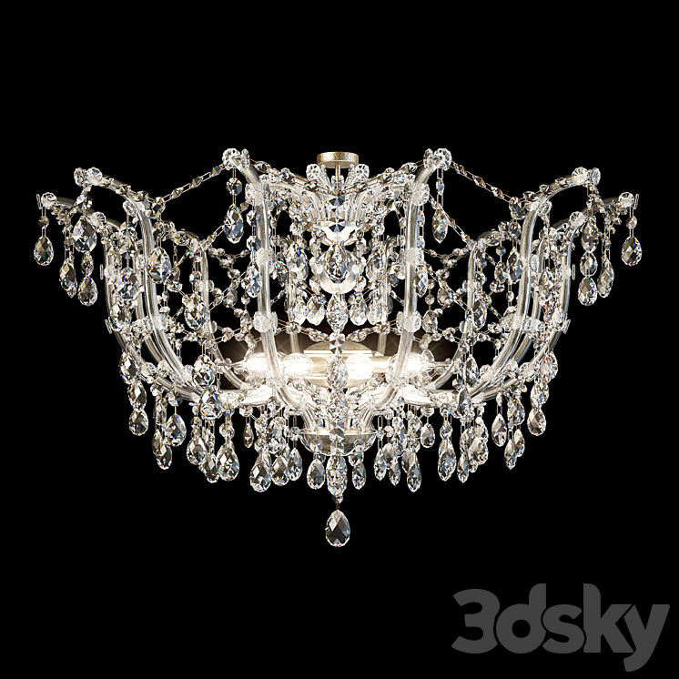 Chandelier DUE EFFE 8 LAMP 3DS Max Model - thumbnail 1