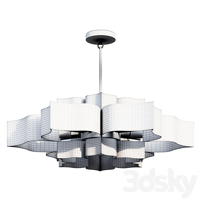 Chandelier GRAND LOTUS CHANDELIER SKU CH15325 BK lamp 3DS Max Model - thumbnail 2